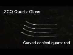 przezroczysty pręt kwarcowy Gładka powierzchnia zakrzywiony stożkowy szklany pręt