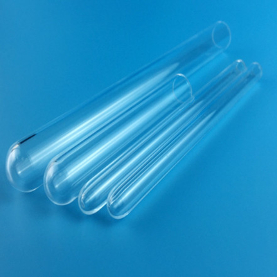 Transparent Quartz Glass Test Tube One End Closed Round Shape Laboratory Quartz Glass Heating Tube
