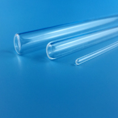 Transparent Quartz Glass Test Tube One End Closed Round Shape Laboratory Quartz Glass Heating Tube